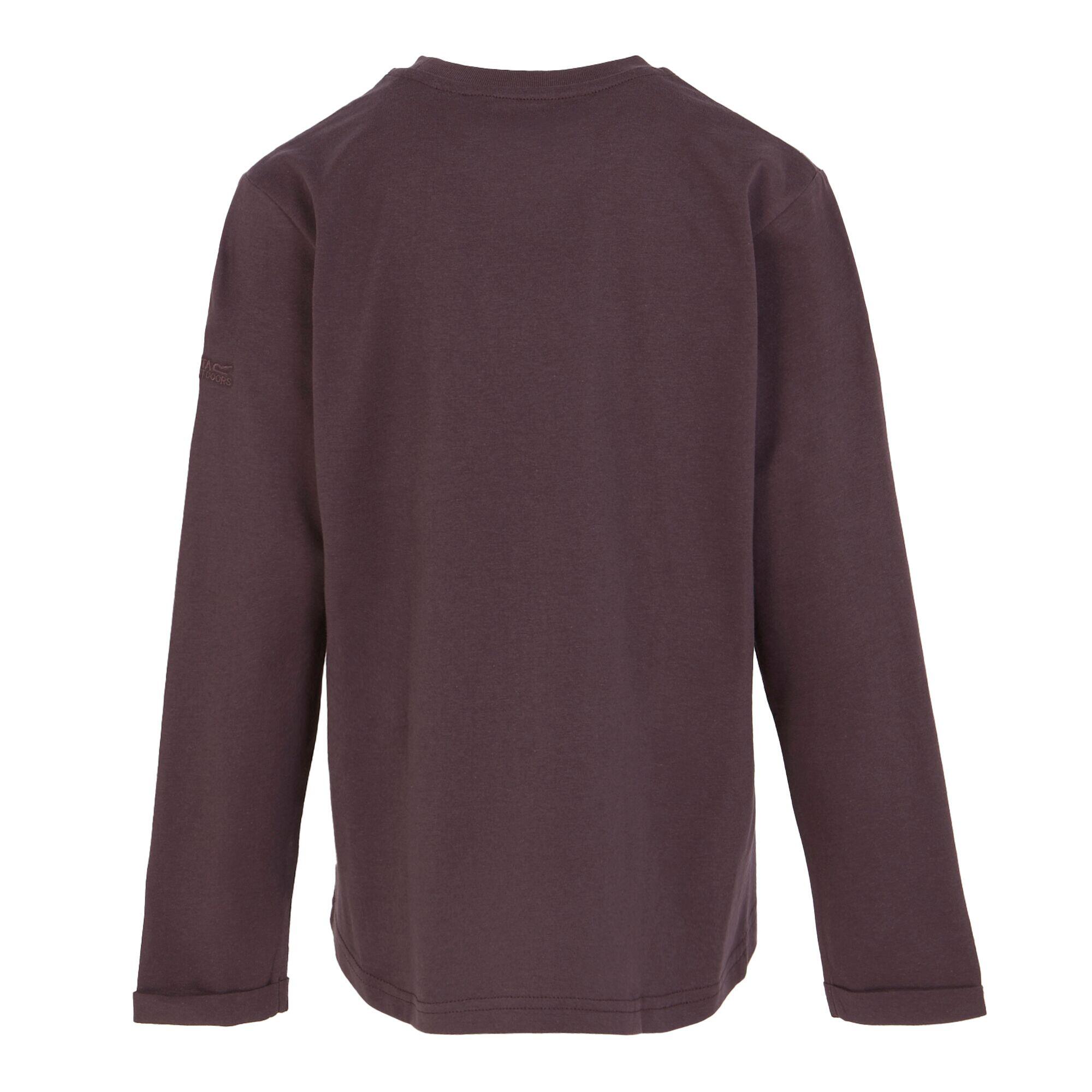 Tshirt Manches Longues Motif/style Étoile WENBIE Enfant (Prune Sombre) 2/5