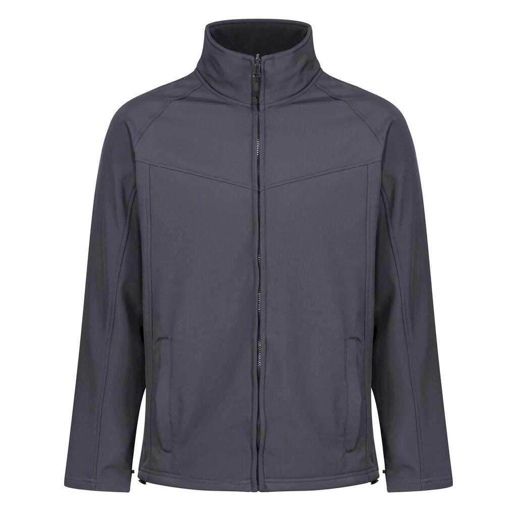 Professional Mens Uproar Softshell Wind Resistant Fleece Jacket (Seal Grey)