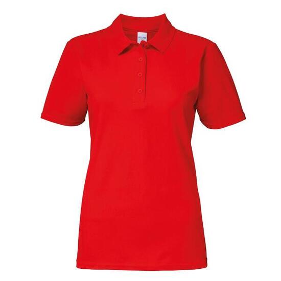 Softstyle Polo A Manica Corta Donna Gildan Rosso