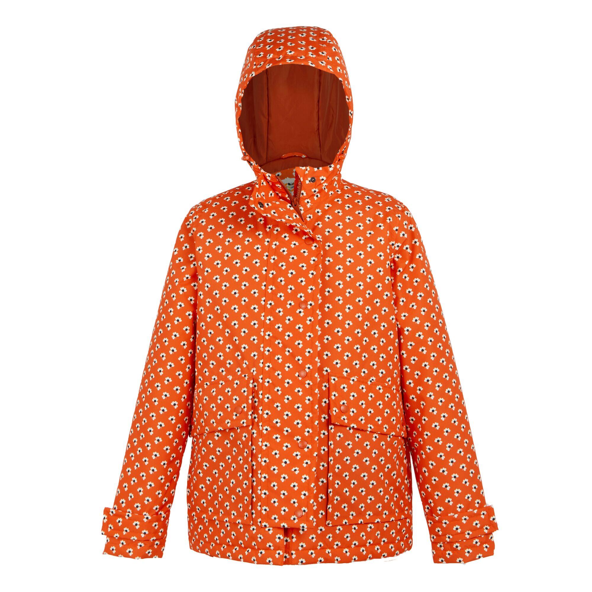 REGATTA Womens/Ladies Orla Kiely Clover Mid Length Waterproof Jacket (Red)
