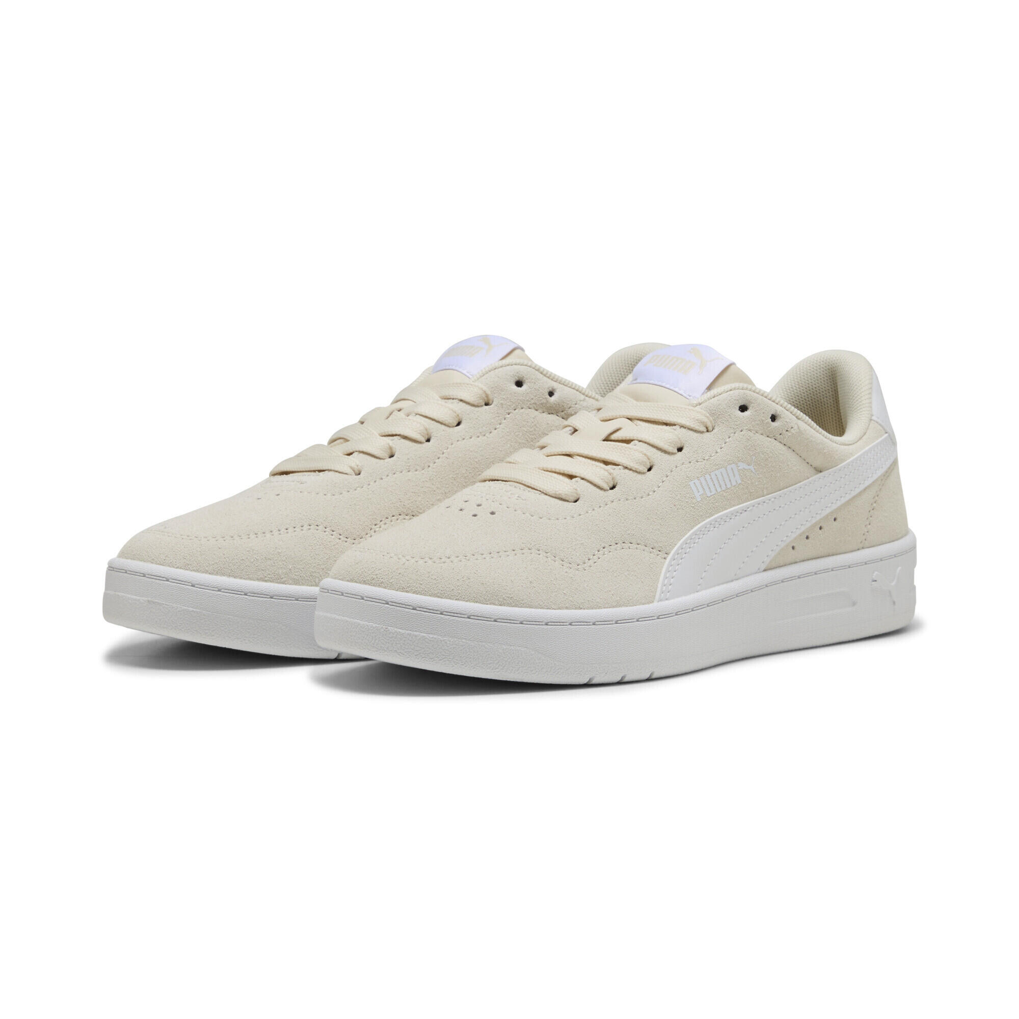 Puma - Sneakers En Daim Court Lally Femme Puma - Baskets - Beige|blanc - Decathlon