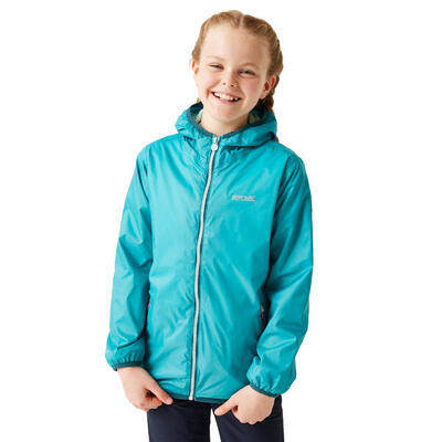 Groot buitenshuis kinderen/kinderen lever ii packaway rain jacket (tahoe blauw)
