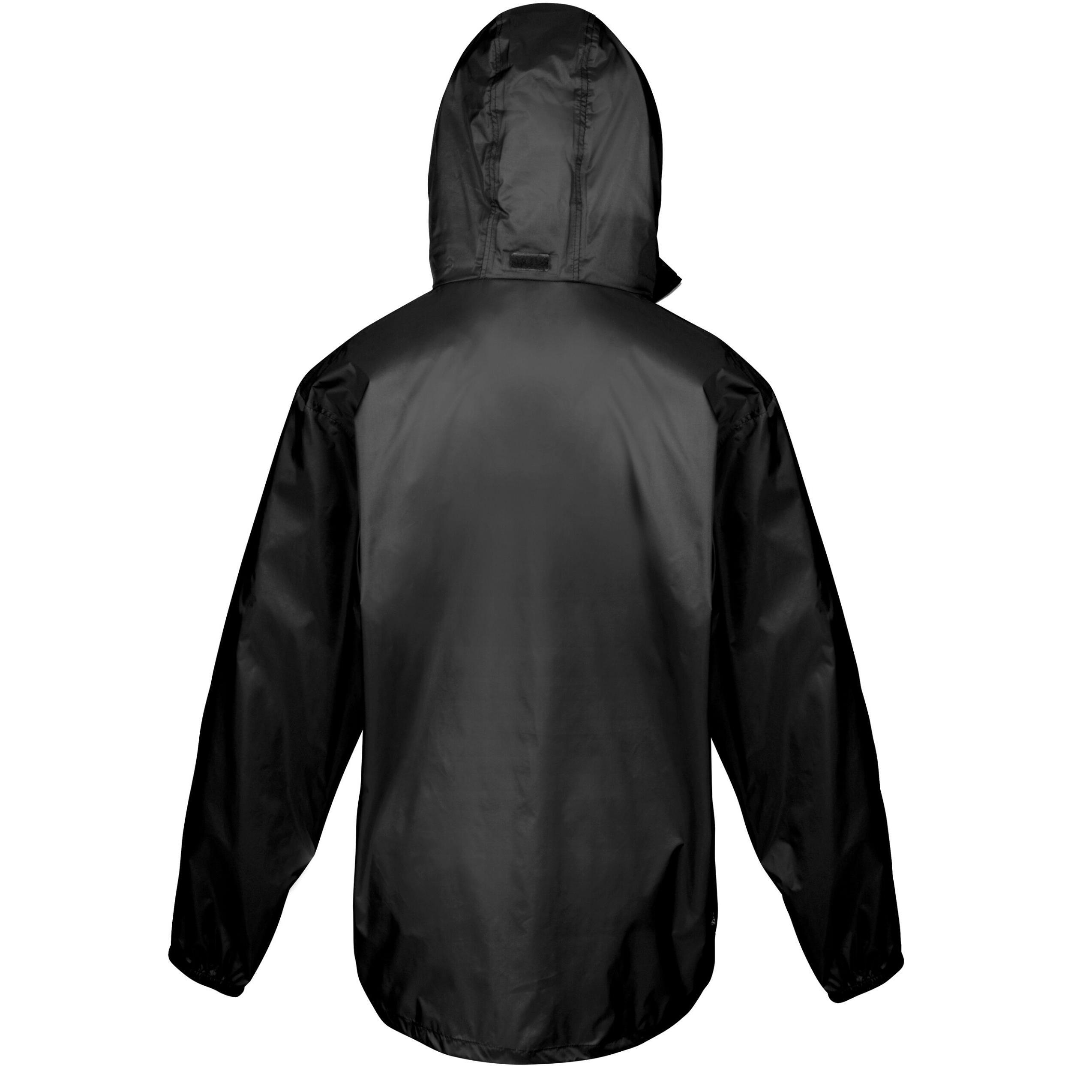 Casaco Packaway leve para homem (Preto / Laranja) 2/3