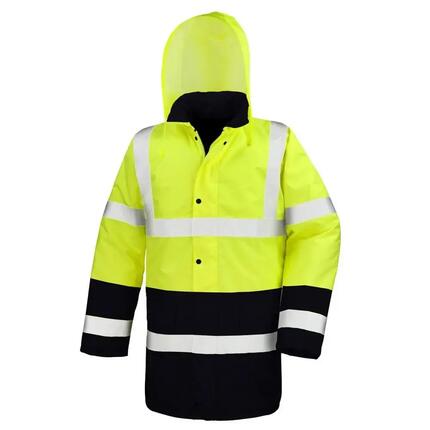 SAFEGUARD By Manteau Sécurité Motif/style Deux Tons Homme (Jaune Fluo / Noir)