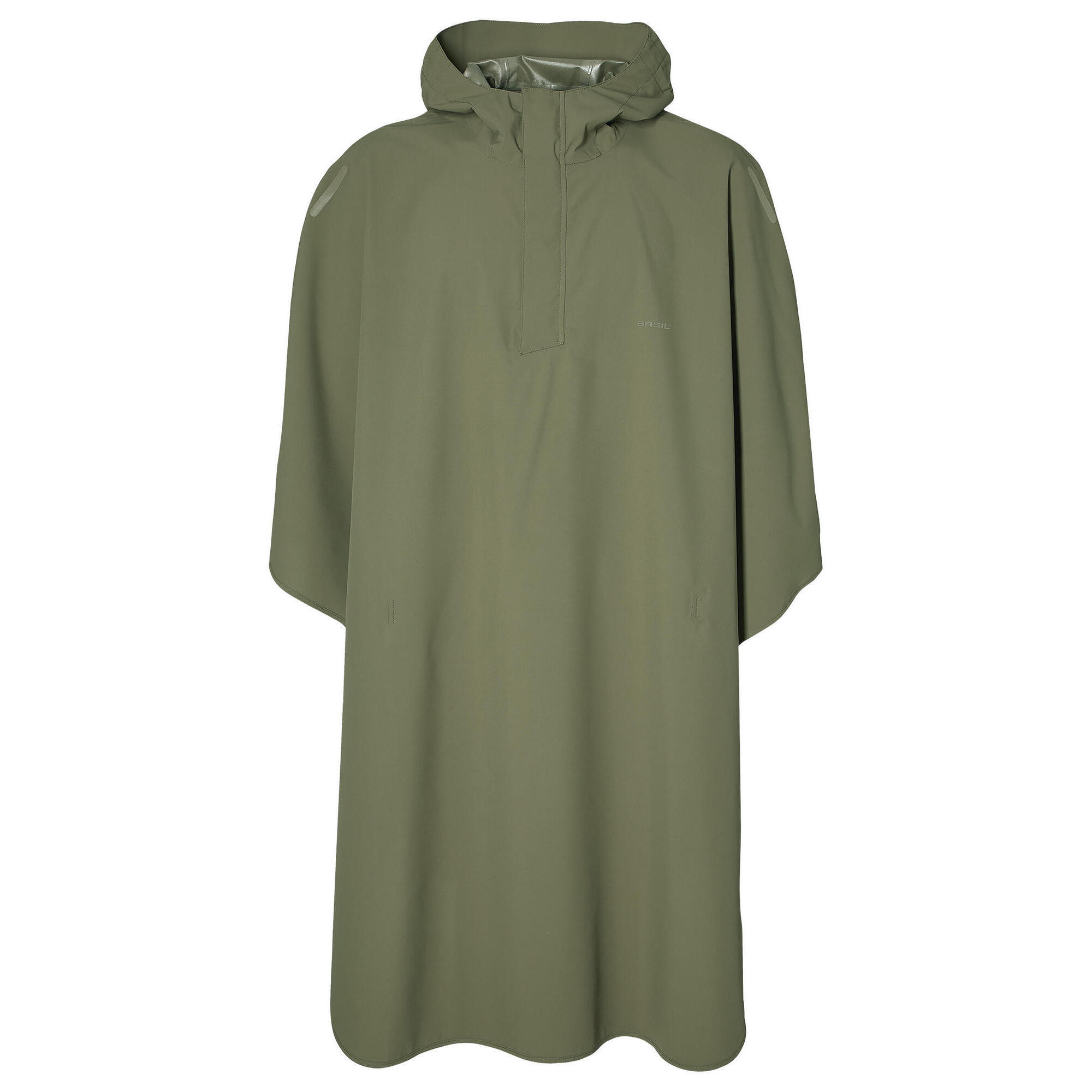 Basil - Poncho De Pluie Pour Vélo Hoga, Vert Olive - Poncho - Vert - Taille Unique - Decathlon