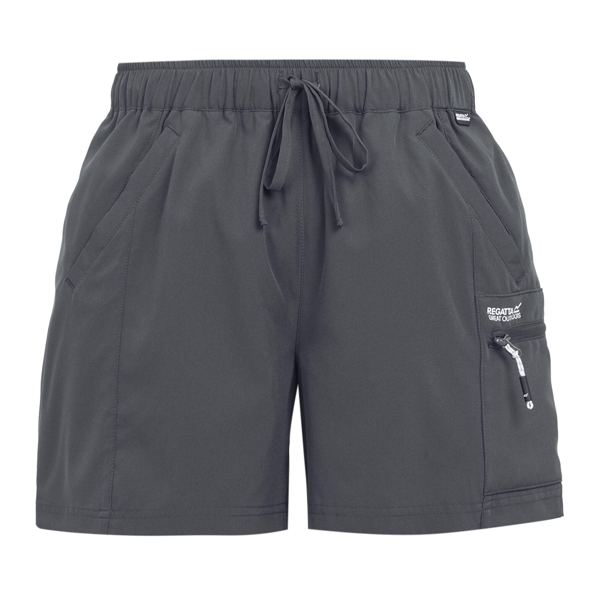 REGATTA Womens/Ladies Travel Light Packaway Shorts (Seal Grey)
