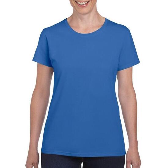 Tshirt À Manches Courtes Coupe Féminine Femme (Bleu Roi)