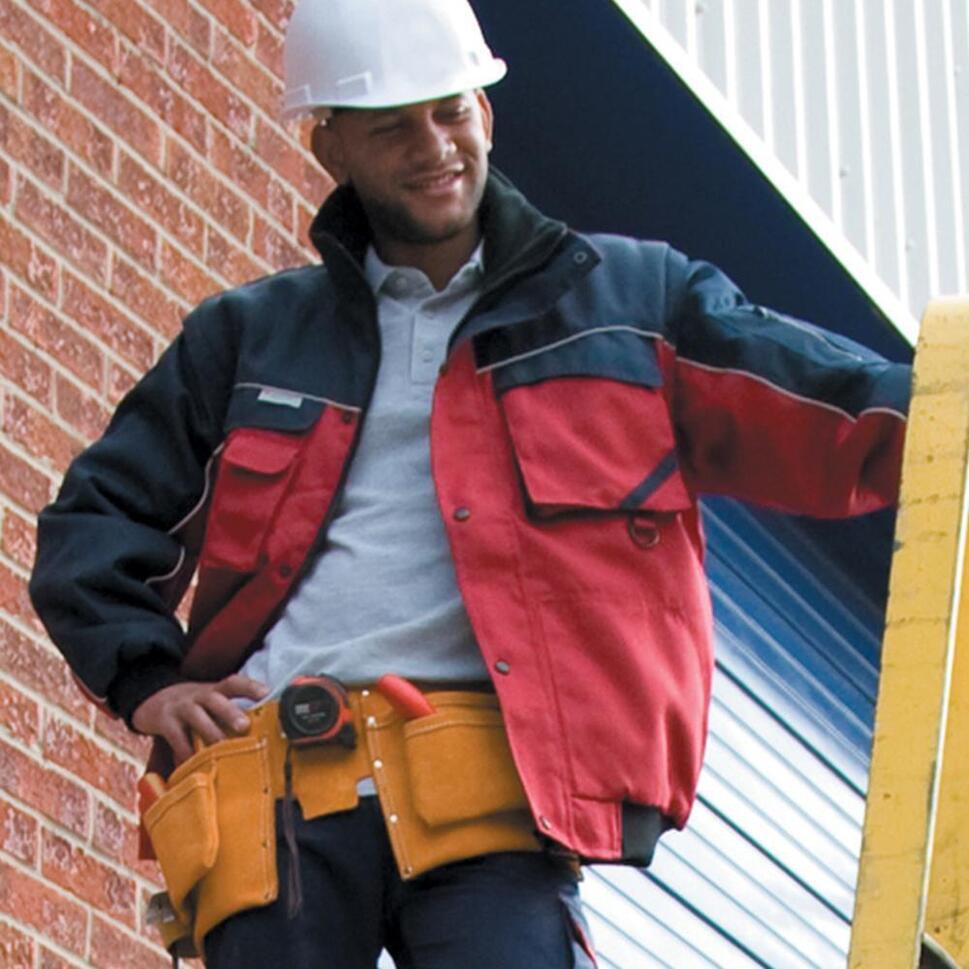 Męska Kurtka Workguard Z Zamkiem Błyskawicznym, Odporna Na Działanie Wody I