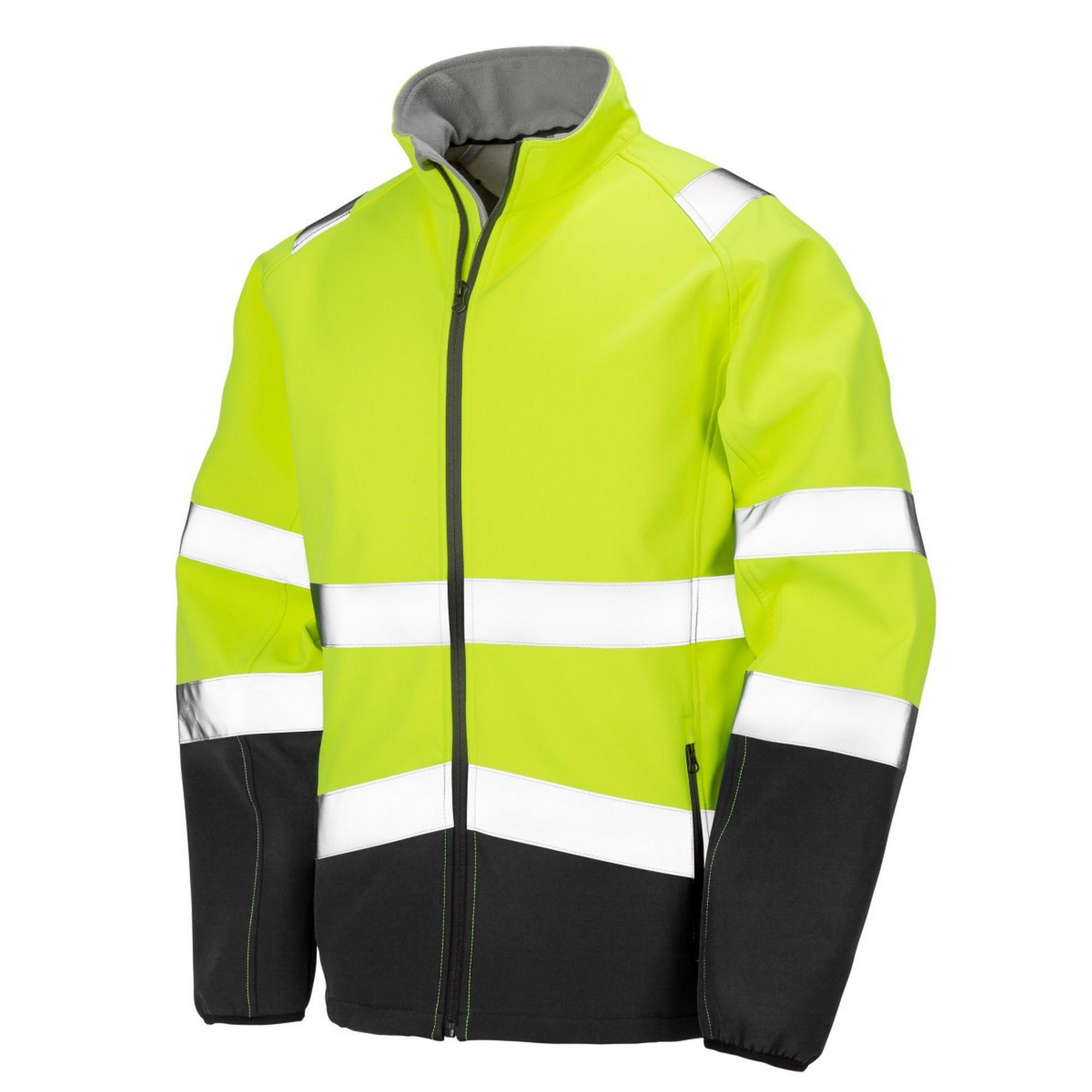 SAFEGUARD By Veste Softshell Homme (Jaune Fluo / Noir) 2/4