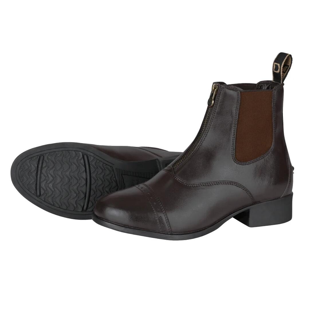 DUBLIN Unisex Adult Foundation II Zip Leather Paddock Boots (Brown)