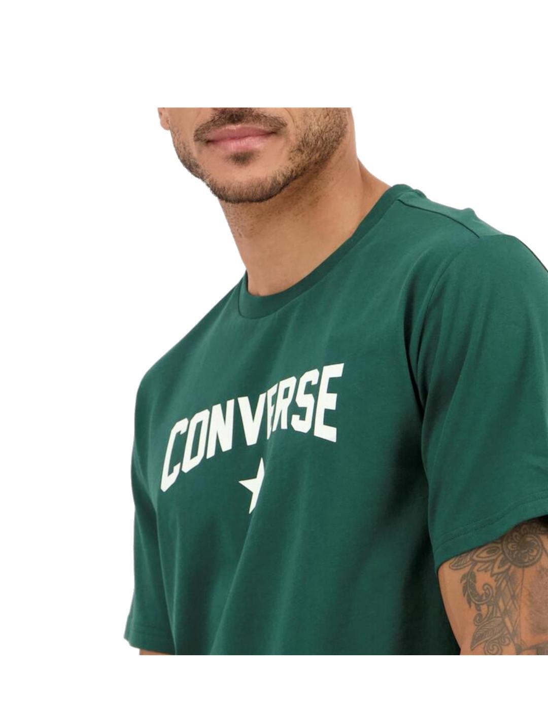 Camiseta para Hombre Converse Converse tee Verde 2/4