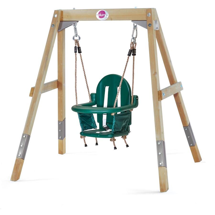 Plum In Wooden Growing Swing Set