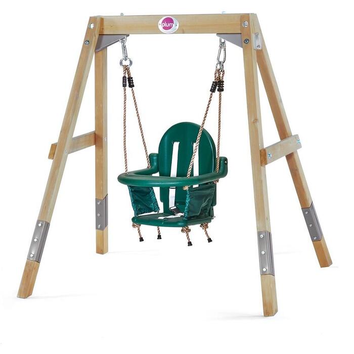 Plum In Wooden Growing Swing Set