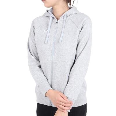 Fleece hoodie met volledige rits voor dames under armour rival