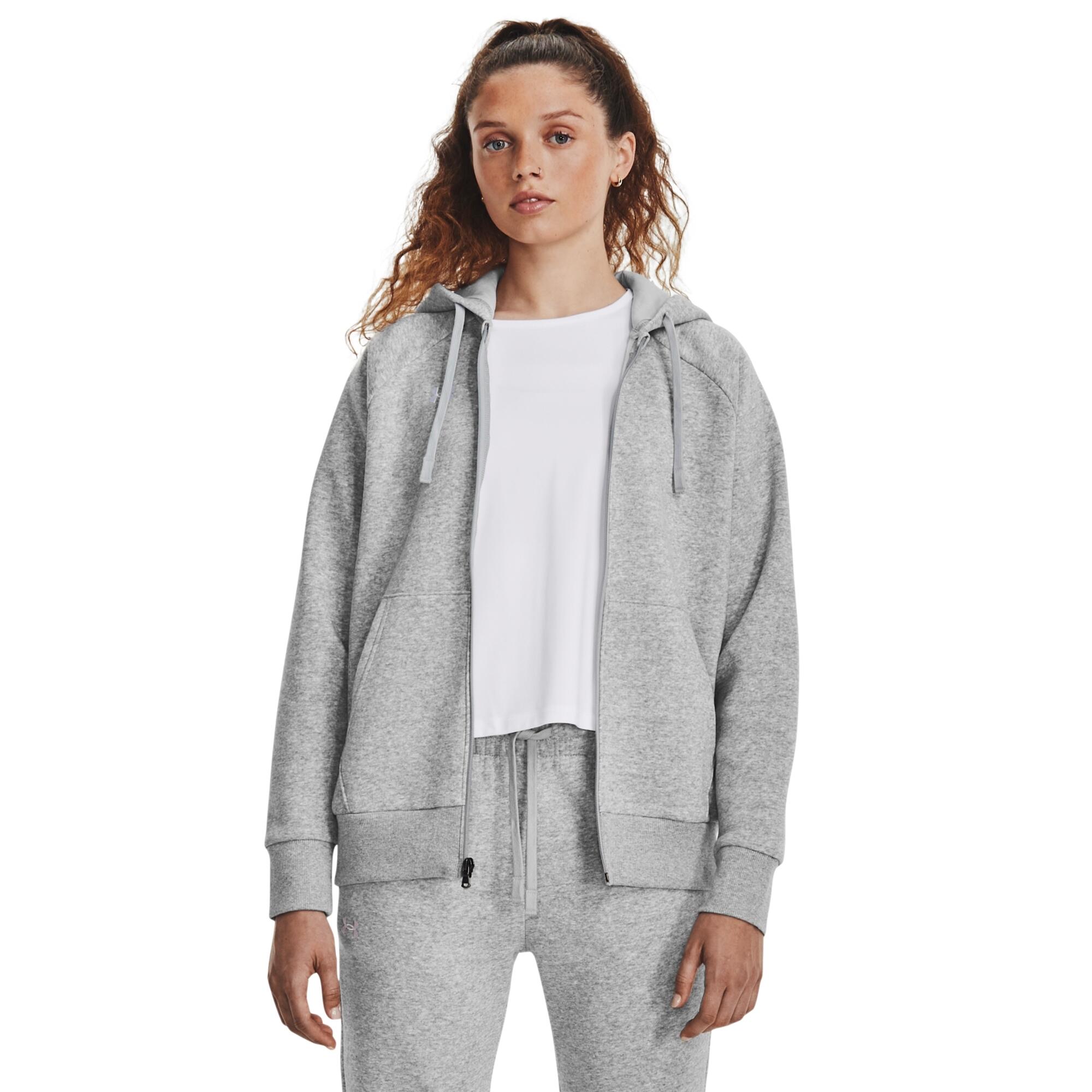 Sweatshirt à capuche molleton full zip femme Under Armour Rival 3/6