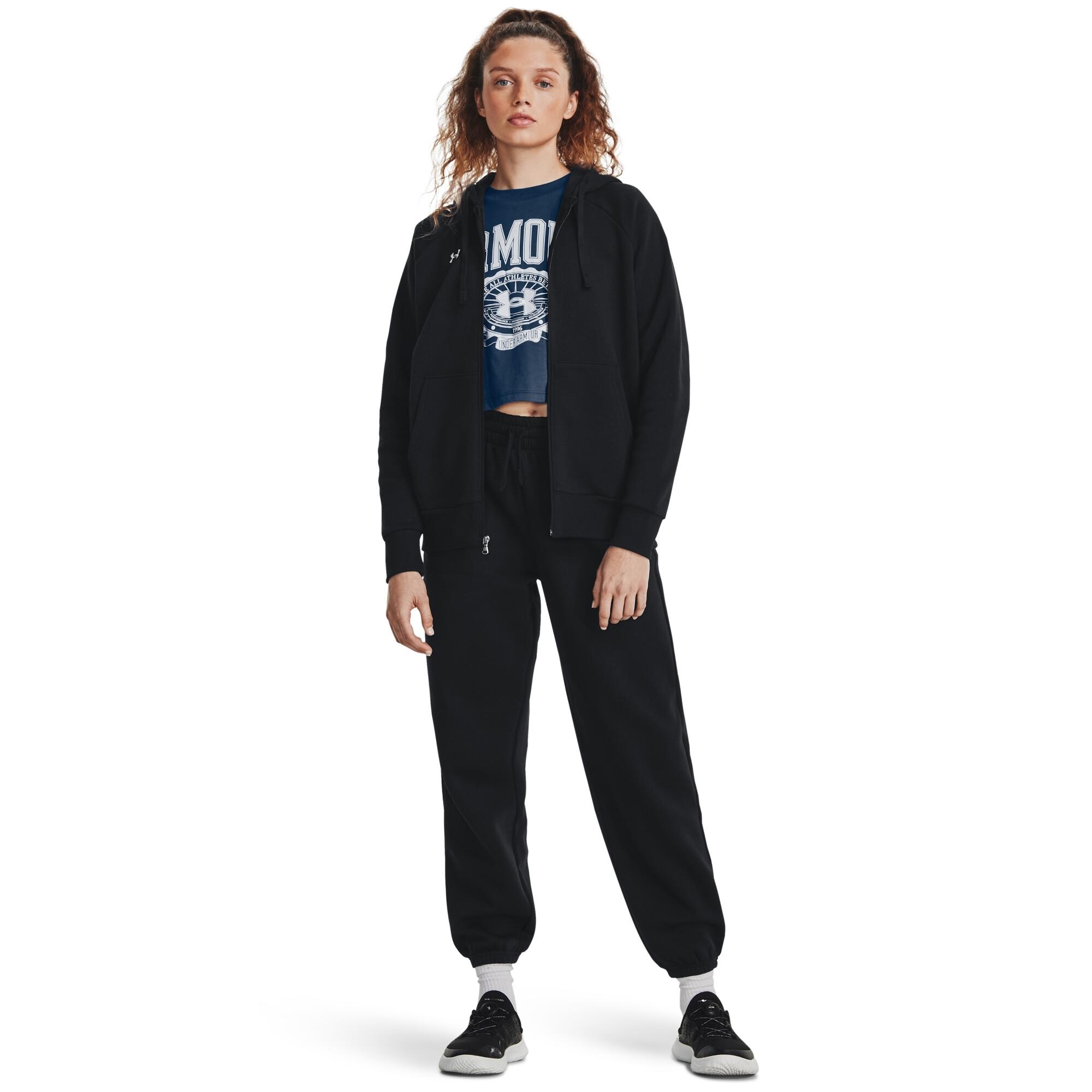 Felpa con cappuccio in pile da donna con zip integrale Under Armour Rival 2/6