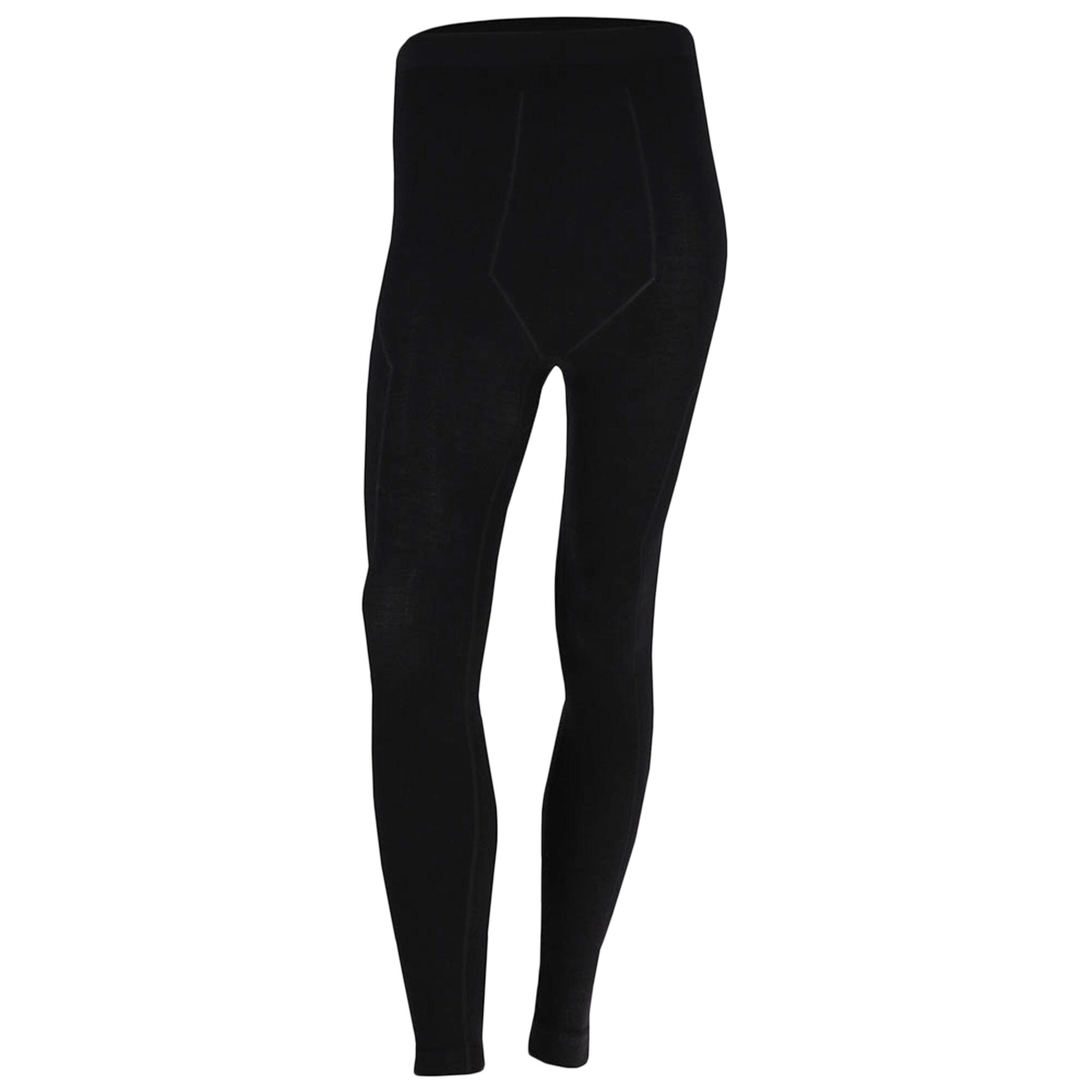 Pantaloni termici in lana merino | Uomini | Nero melange 3/5