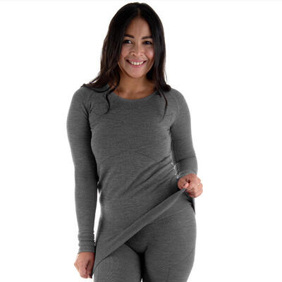 Maglia termica in lana merino | Donne | Grigio melange