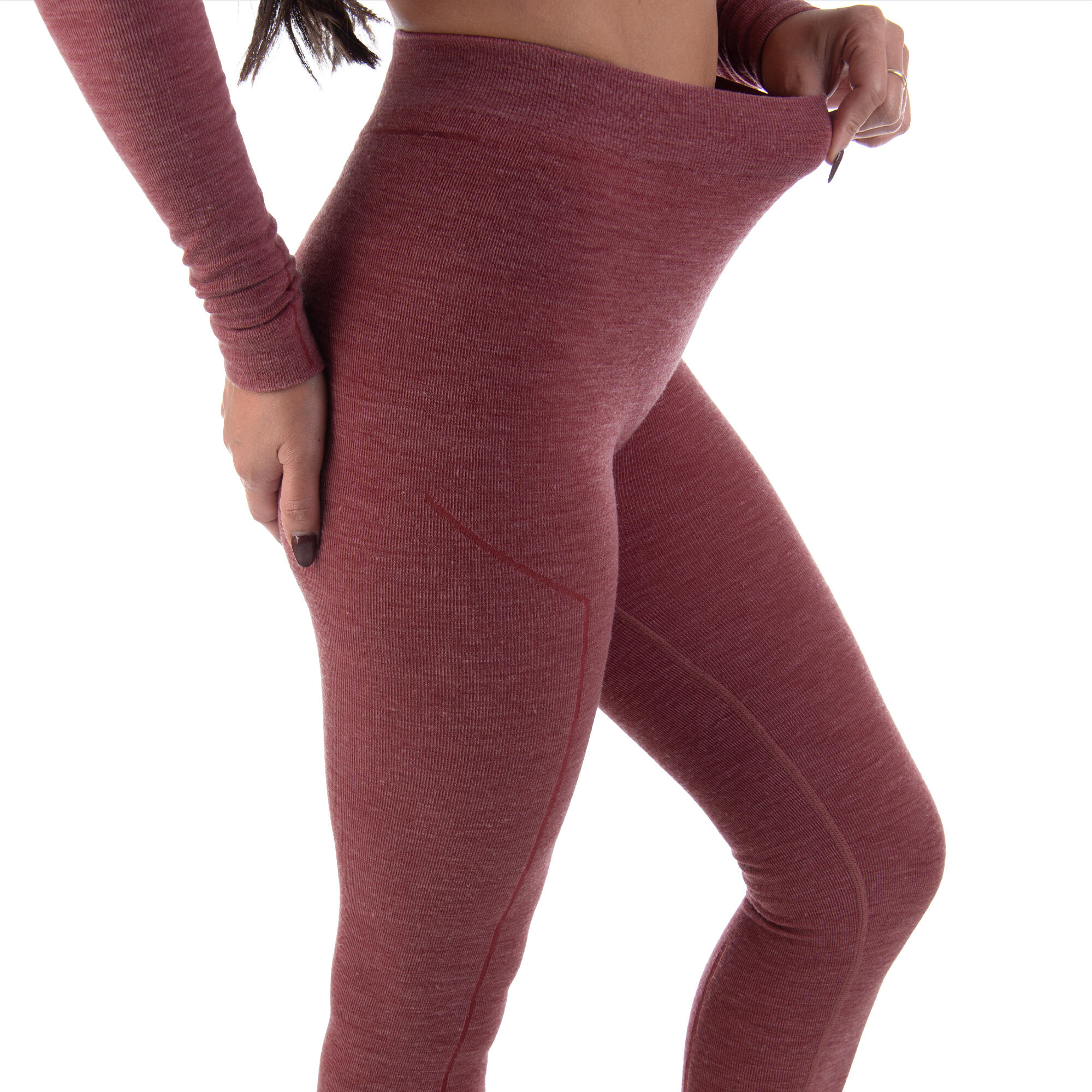 Damen Skiunterwäsche Leggings Funktionshose Merinowolle seamless atmungsaktiv 5/7