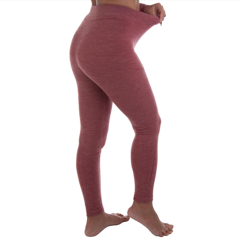 Pantalon thermique avec laine mérinos | Femmes | Rouge Mélange