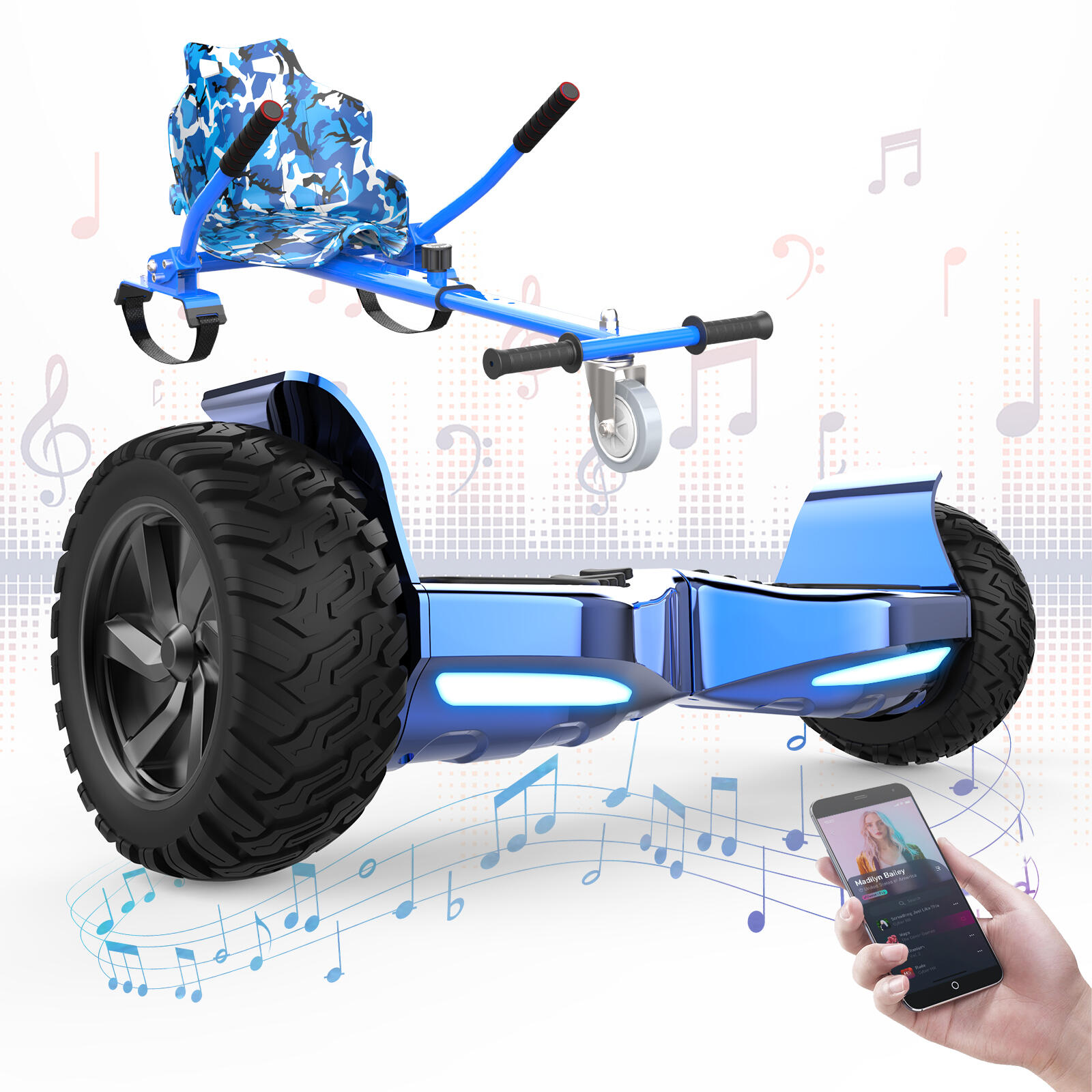 RCB Hoverboards mit Go-Kart 8,5 Zoll, Bluetooth RCB-HY-A16
