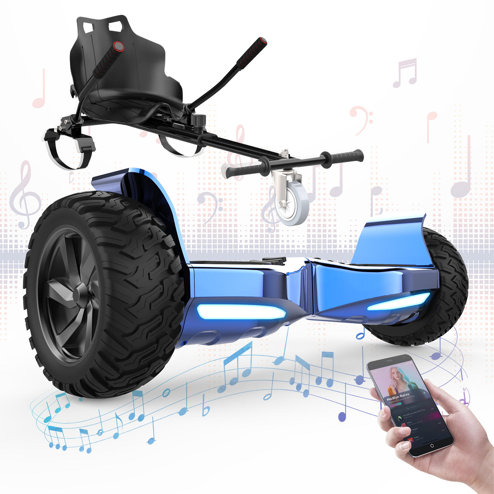 RCB Hoverboards mit Go-Kart 8,5 Zoll, Bluetooth RCB-HY-A16