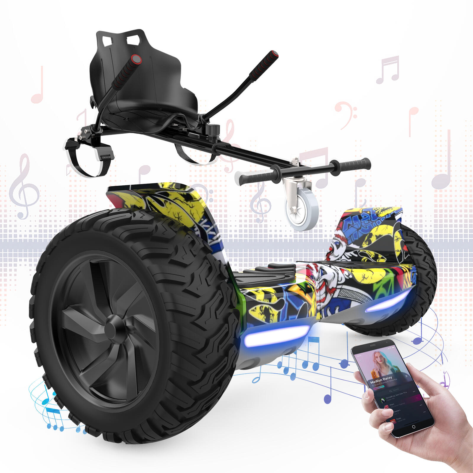 RCB Hoverboards mit Go-Kart 8,5 Zoll, Bluetooth RCB-HY-A16