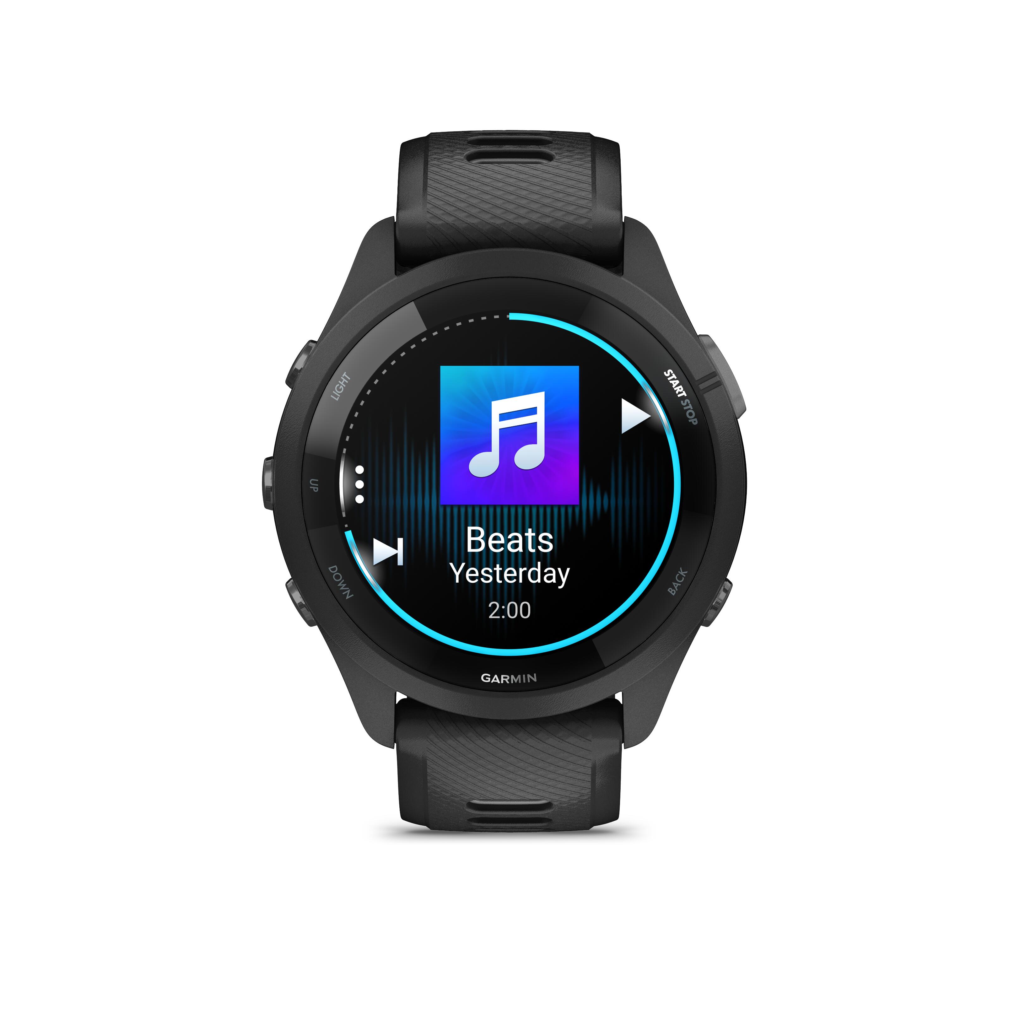 Garmin Advanced GPS Running Smartwatch Forerunner 265 Music, Black