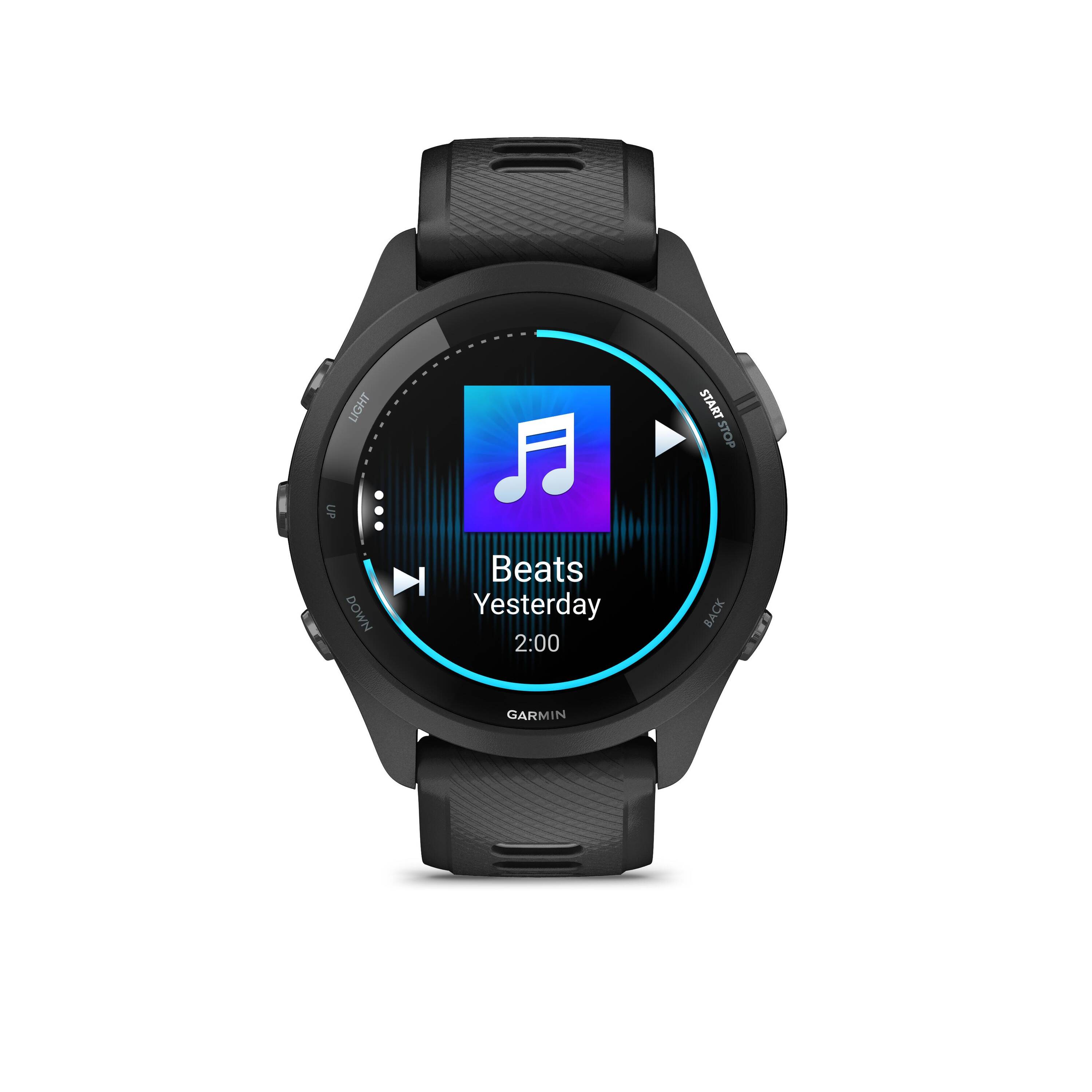 Garmin Advanced GPS Running Smartwatch Forerunner 265 Music, Black -  1