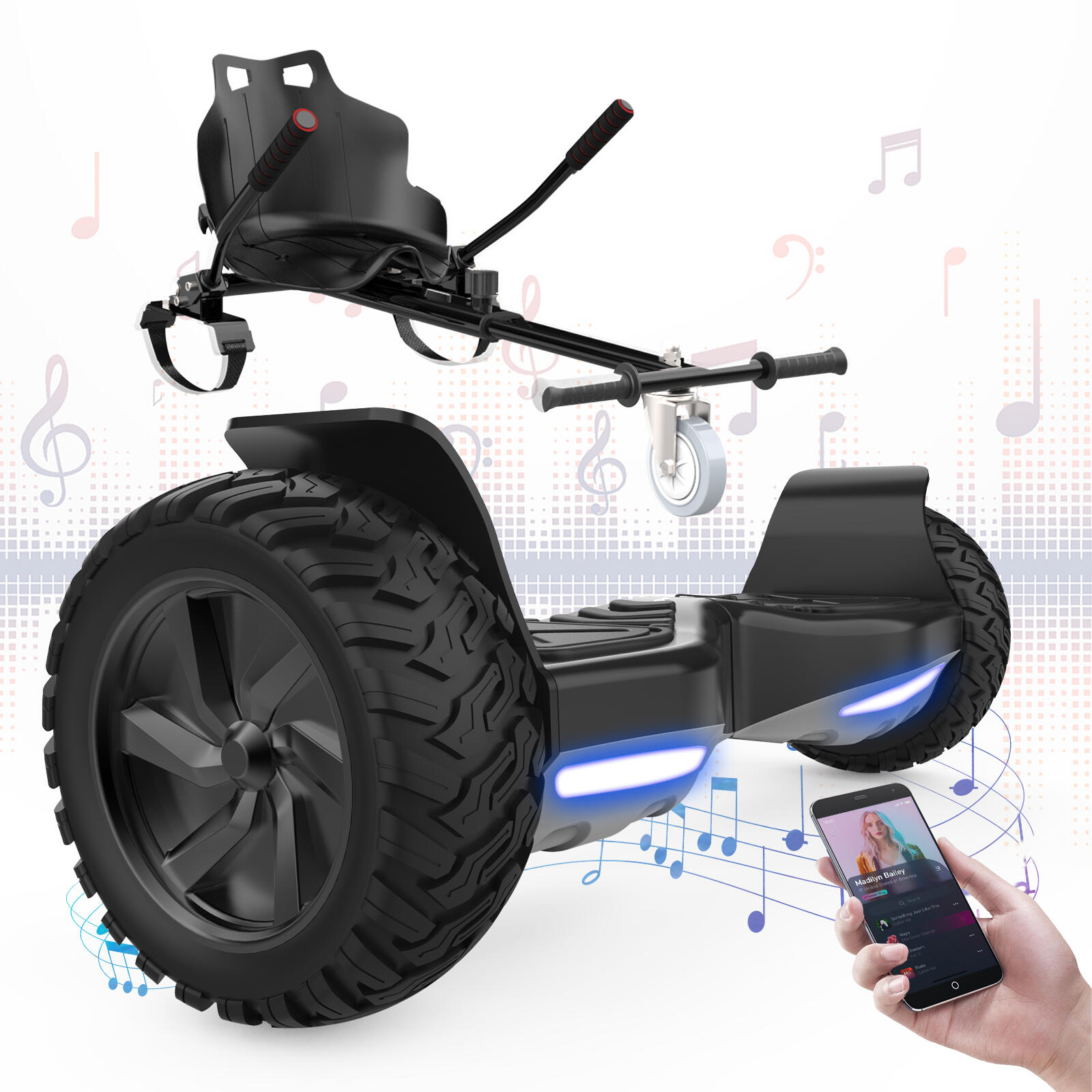 RCB Hoverboards mit Go-Kart 8,5 Zoll, Bluetooth RCB-HY-A16