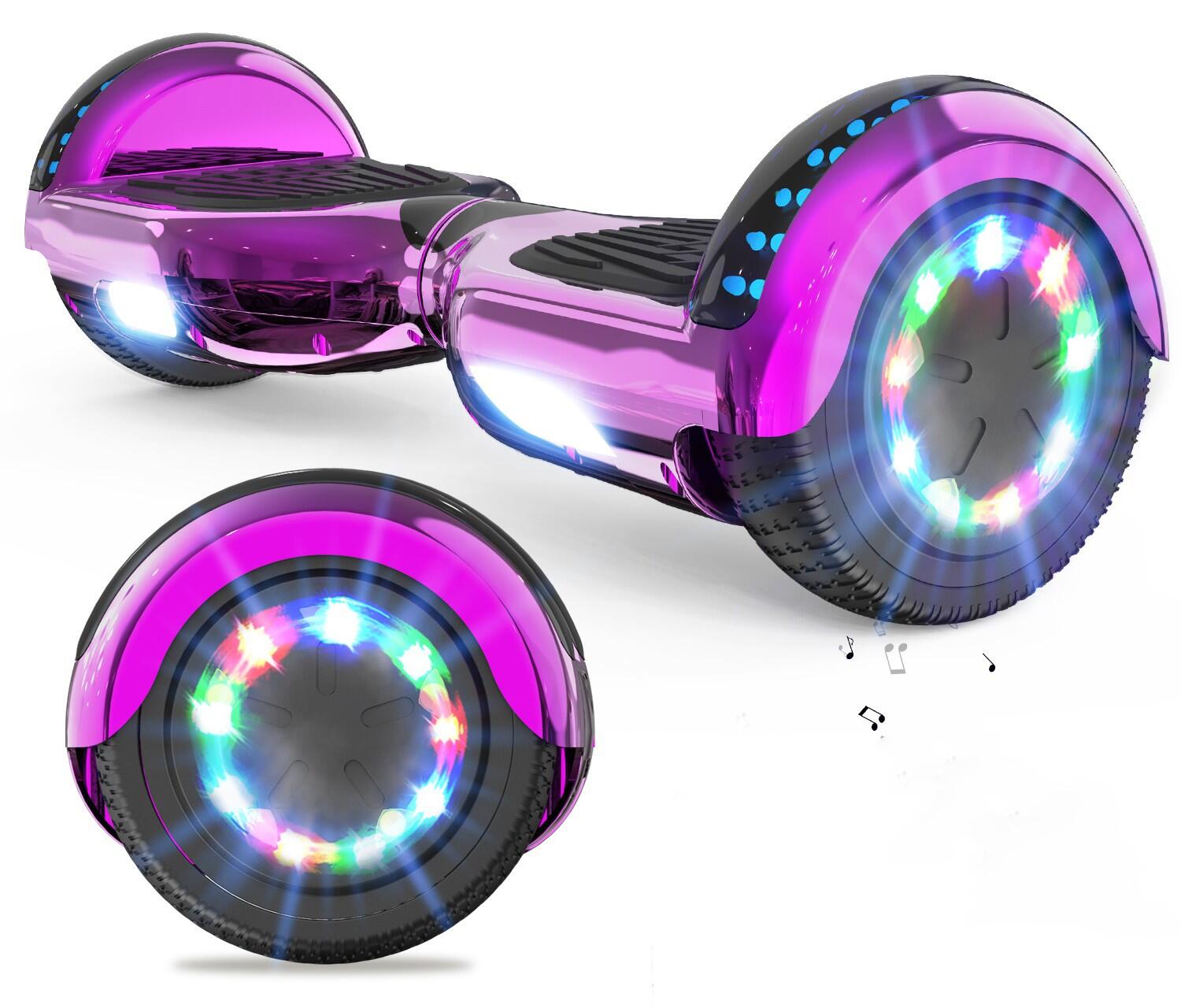 Hoverboard de 6,5 polegadas com bluetooth e luzes led rcb-wj1