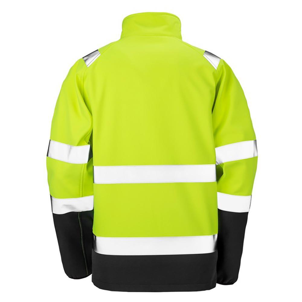 SAFEGUARD By Veste Softshell Homme (Jaune Fluo / Noir) 3/4