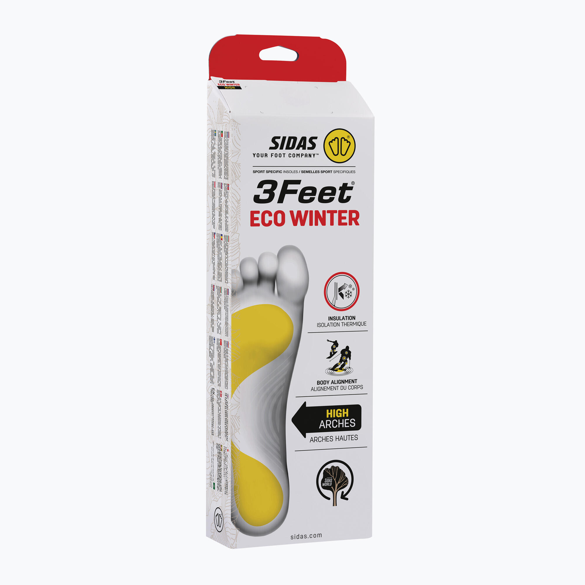 Plantillas para botas de esquí SIDAS 3Feet Eco Winter High 4/5