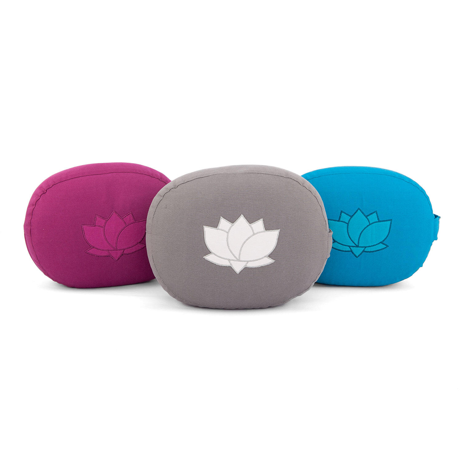 Meditationskissen OVAL, Dinkelfüllung, Grau Stick Lotus Grau 4/5