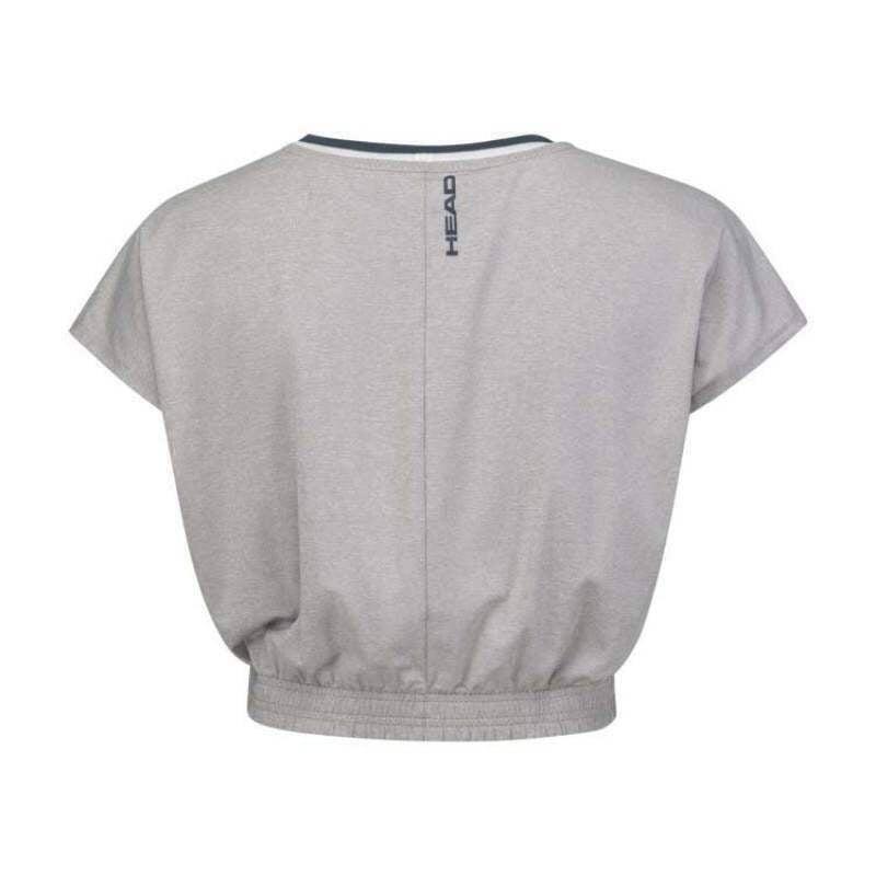 Cabeça Crop Top Azul Marinho T-Shirt Mulheres 2/5