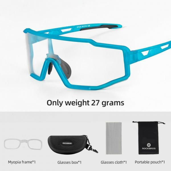 Okulary sportowe z fotochromem unisex Rockbros SP225BL