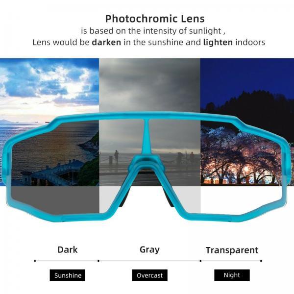 Okulary sportowe z fotochromem unisex Rockbros SP225BL
