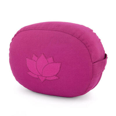 Meditationskissen OVAL. Dinkelfüllung. Grau Stick Lotus Grau