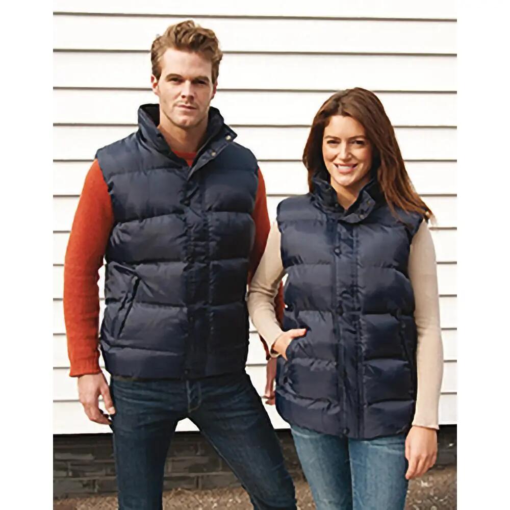 Mens Core Nova Lux Padded Fleece Lined Bodywarmer Jacket (Navy Blue)