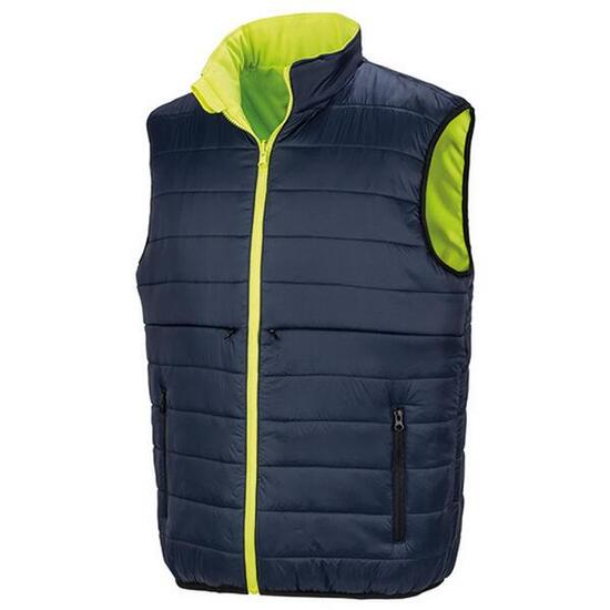 Safeguard Veste Réversible Sans Manches Homme (Jaune Fluo / Bleu Marine)