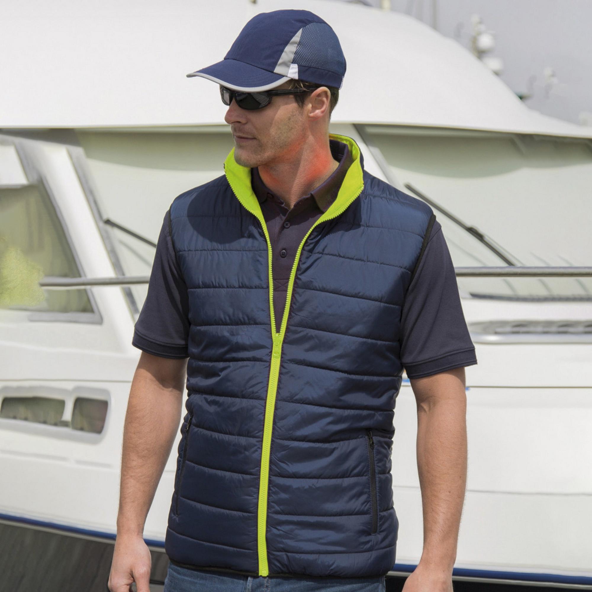 Safeguard Veste Réversible Sans Manches Homme (Orange Fluo / Bleu Marine) 3/4