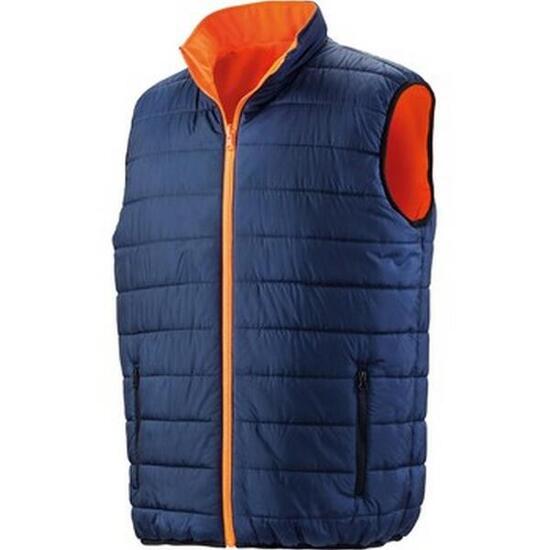 Safeguard Veste Réversible Sans Manches Homme (Orange Fluo / Bleu Marine)