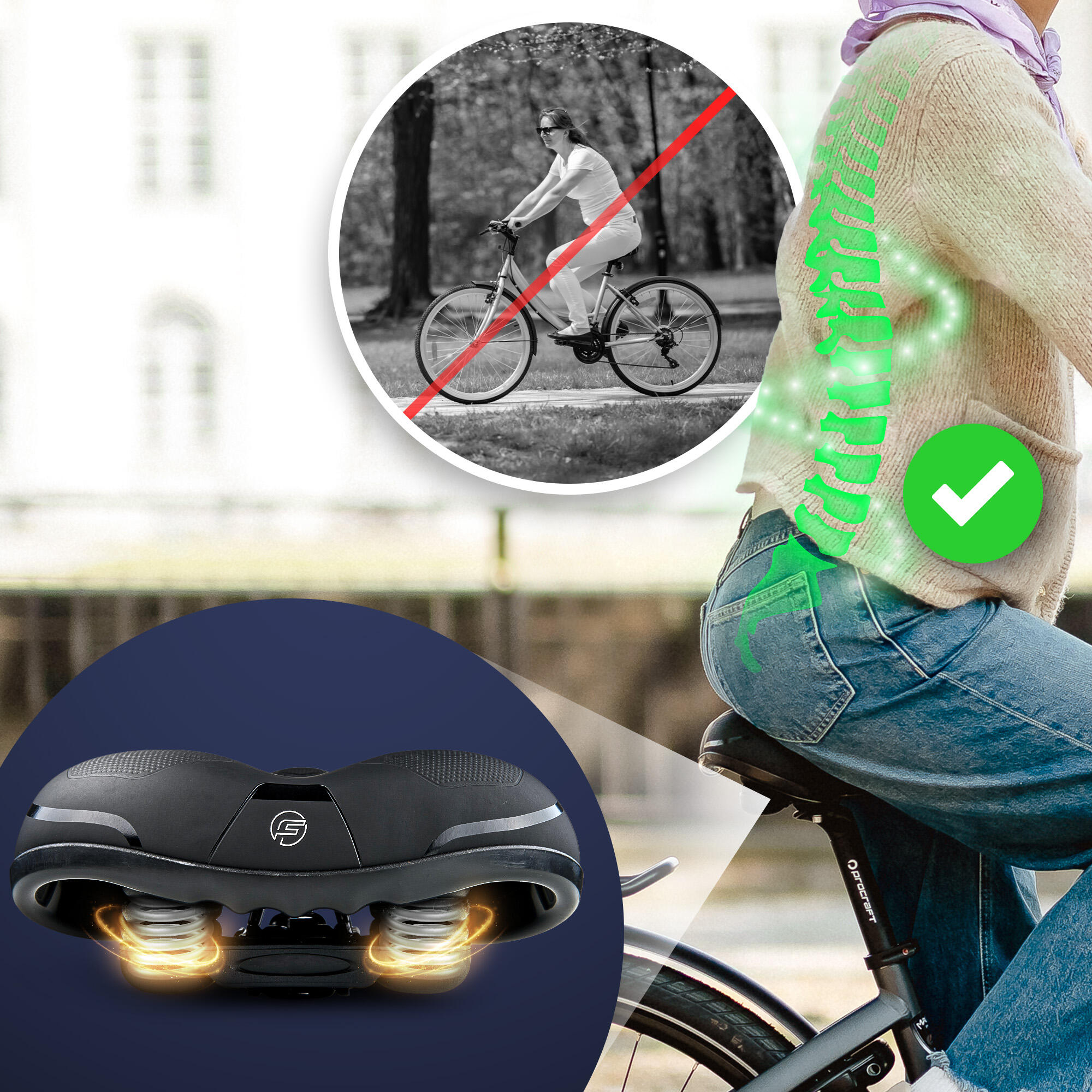 City-Fahrradsattel – Komfort & Anti-Nass-Versiegelung für dein Stadtrad 3/7