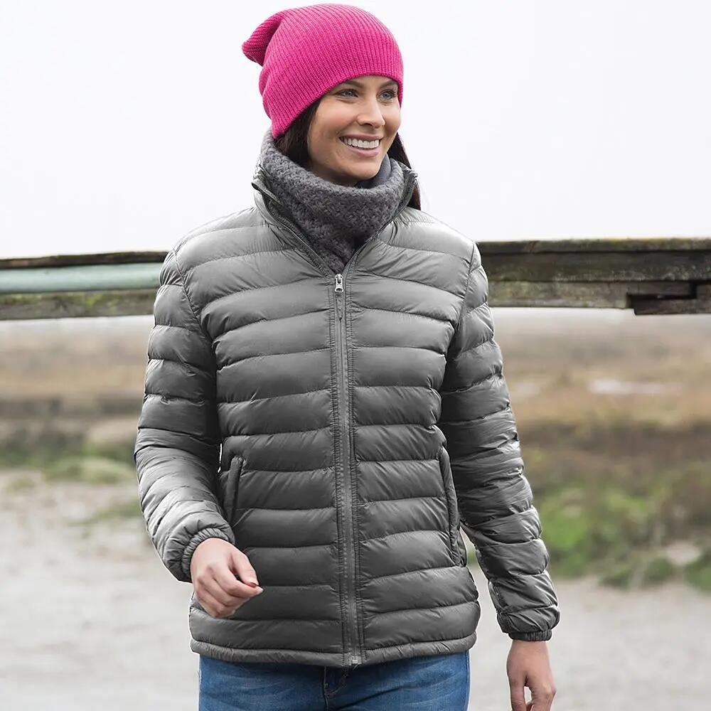 Ladies/Womens Ice Bird Padded Jacket (Water Repellent & Windproof) (Black)