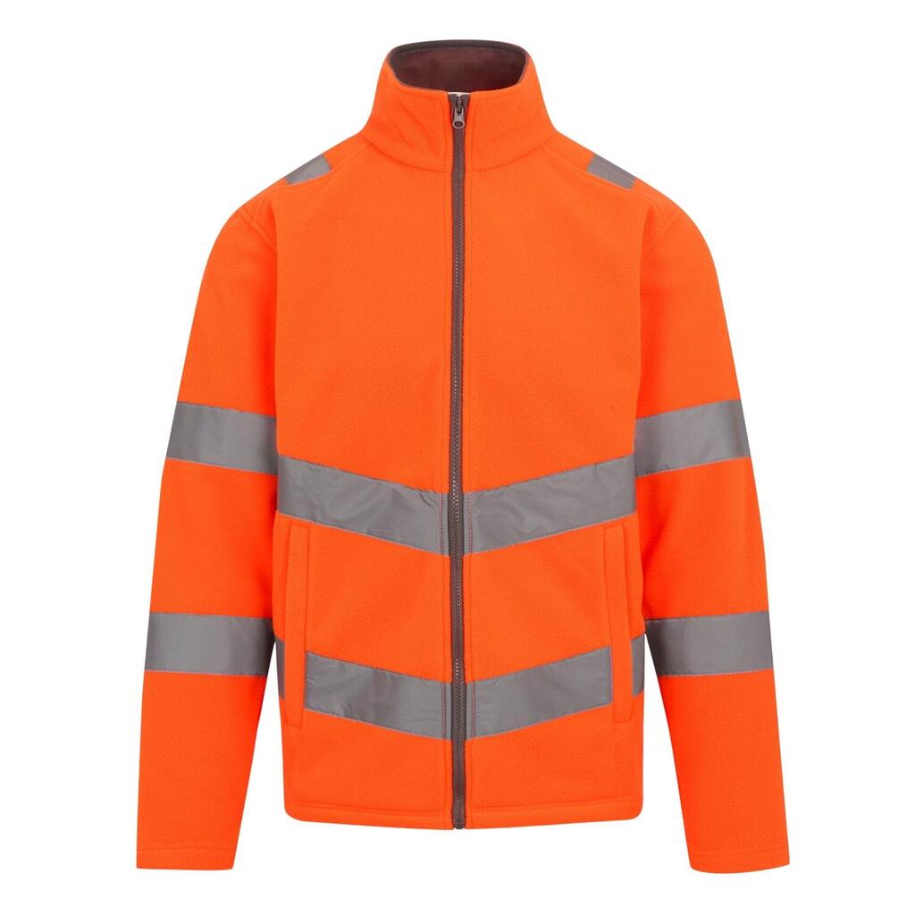 Unisex Adult HighVis Fleece Jacket (Orange)