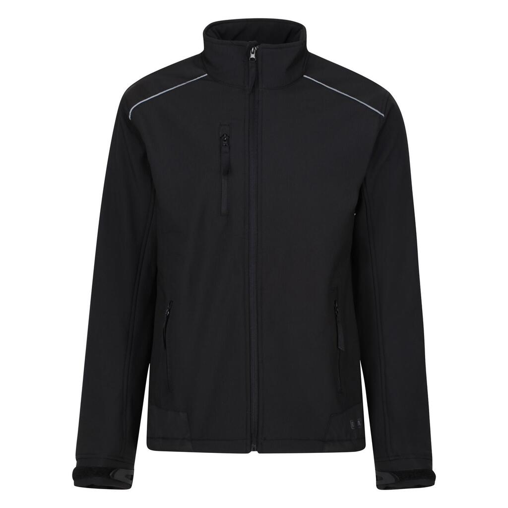 Mens Sandstorm Workwear Softshell Jacket (Black/Black)