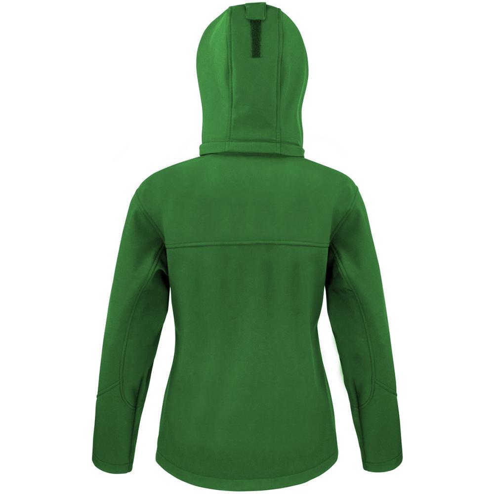 Core WoHomem/Ladies Lite Hooded Softshell Jacket (Vívido Verde/Preto) 2/3