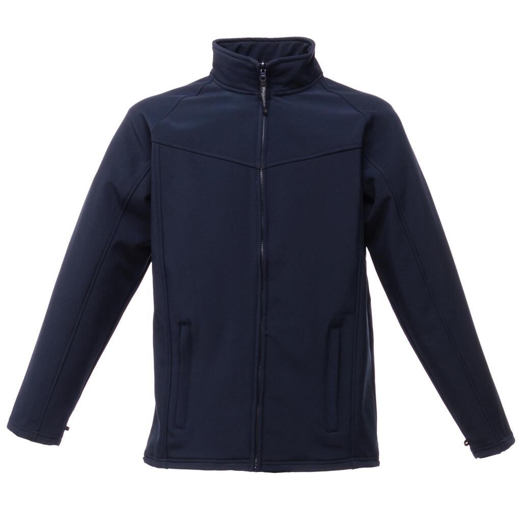Professional Mens Uproar Softshell Wind Resistant Fleece Jacket (Navy/Navy)