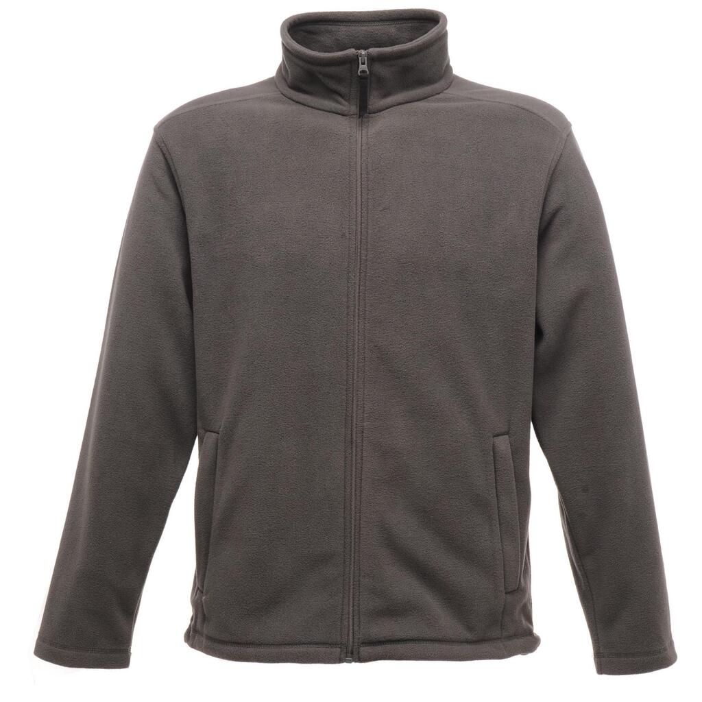 Mens Plain Micro Fleece Full Zip Jacket (Layer Lite) (Seal Grey)