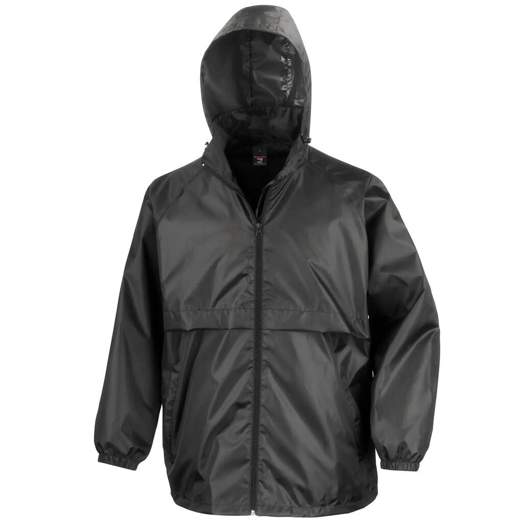 Mens Core Lightweight Waterproof Shield Windproof Jacket (Black)